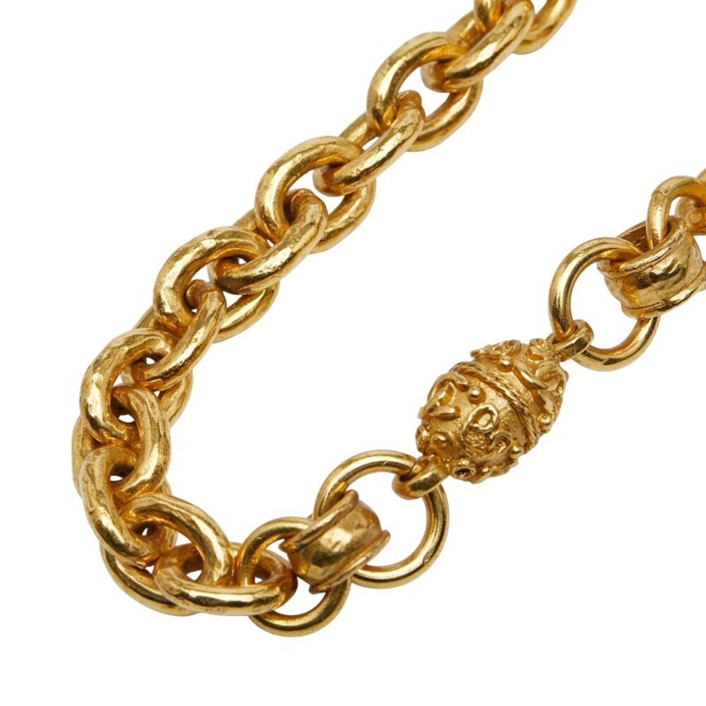 CHANEL Authentic Vintage Gold Logo Necklace - Picture 3 of 6